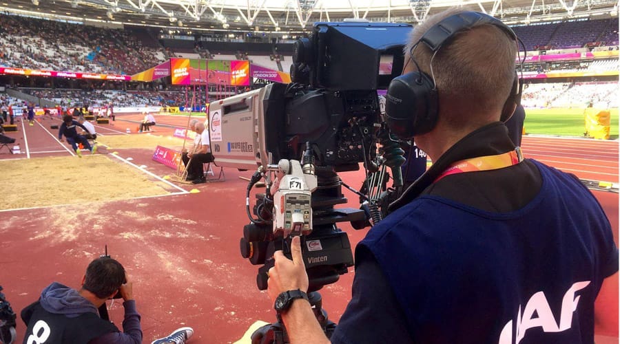 Finepoint Broadcast Equipment at the IAFF World Championships in the London Olympic Stadium