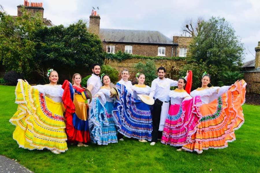 Colombian Dancers at Kew Gardens Orchid Festival