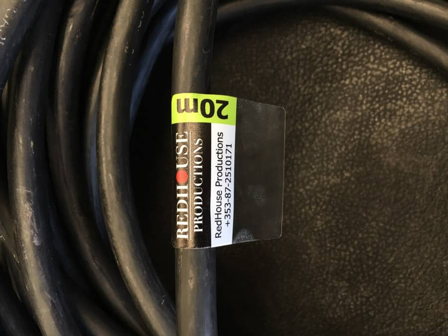 RedHouse Productions 20m Cables with Le Mark Labels