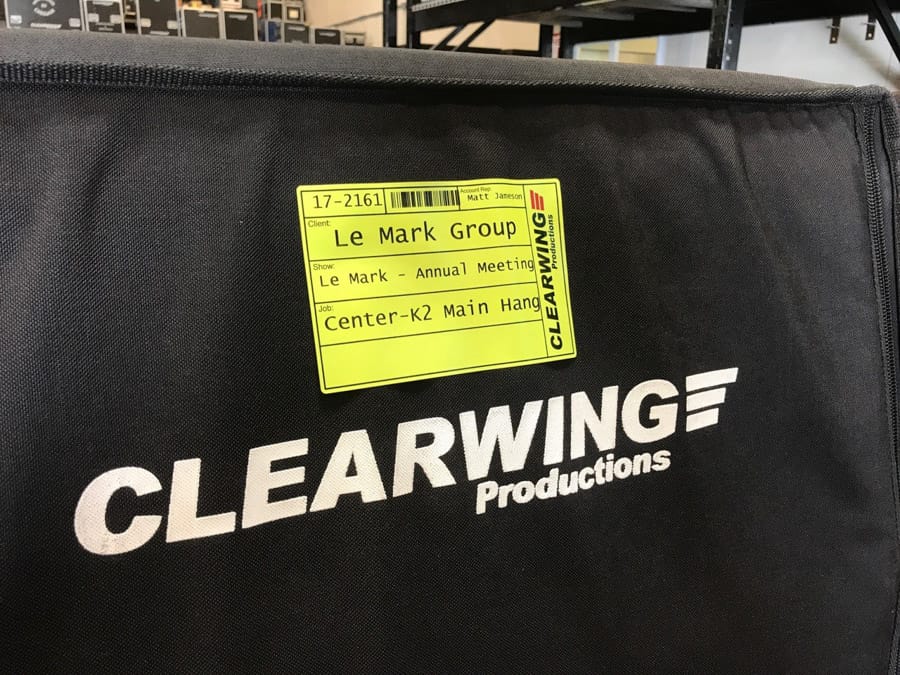 Le Mark's Custom Printed Tour Labels at Clearwing Productions