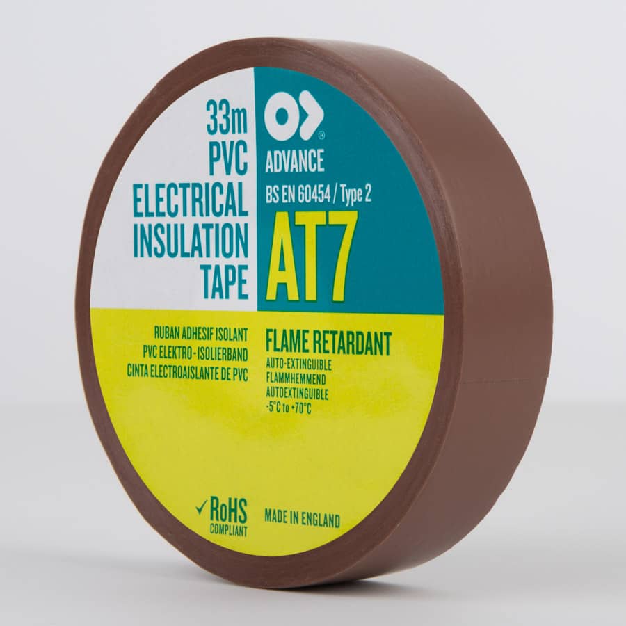 Advance AT7 PVC Electrical Insulation Tape Brown