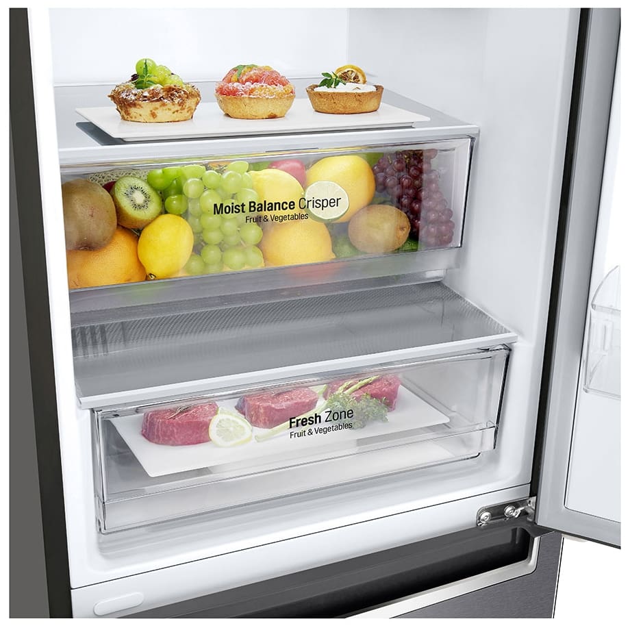 LG GBB61DSJZN 60cm Frost Free Fridge Freezer - GRAPHITE - Appliance City