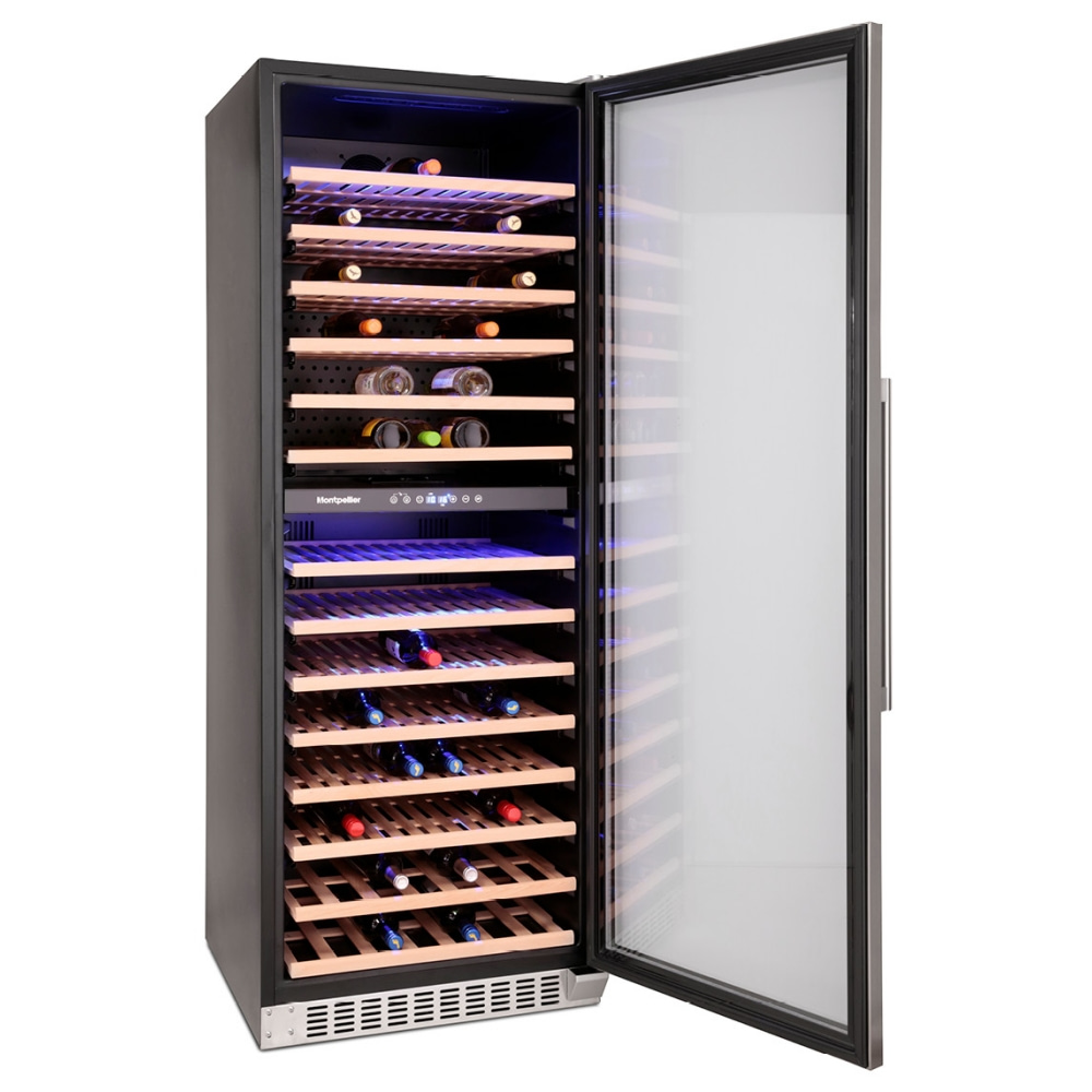 Montpellier WC181X 66cm Dual Zone Wine Cooler - STAINLESS STEEL ...