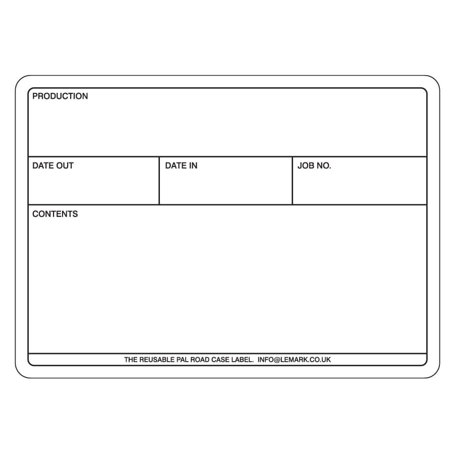 PAL Road Case Label Generic Design - Le Mark Group