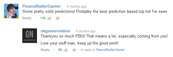 Comment From PeanutButterGamer