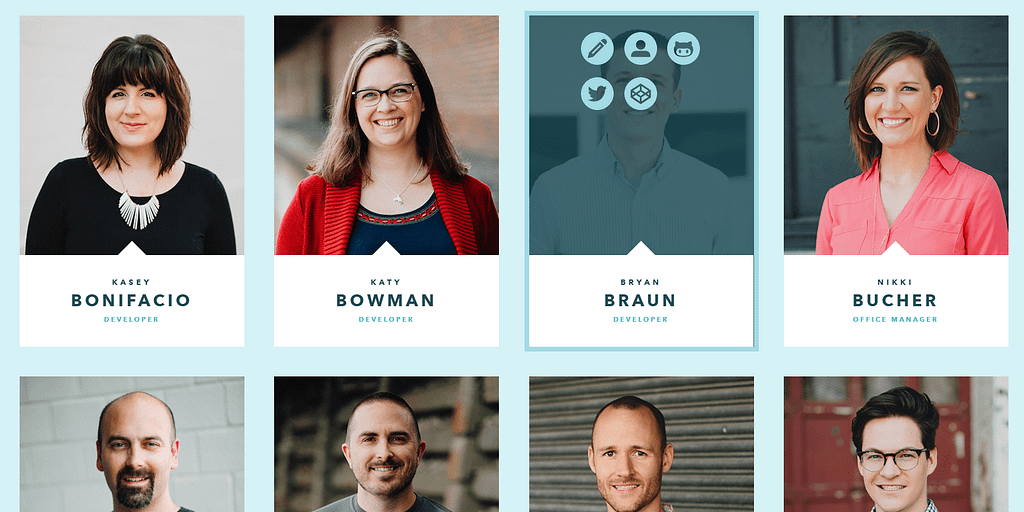 Meet the Team Page example