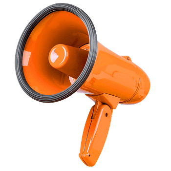 Orange megaphone