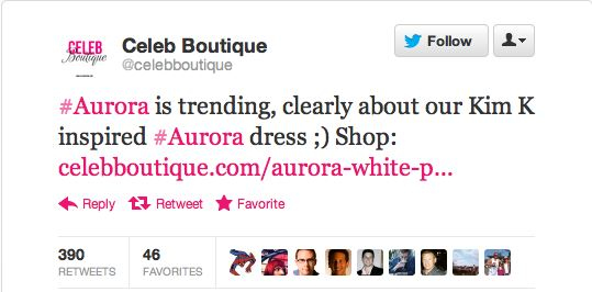 celeb boutique tweets