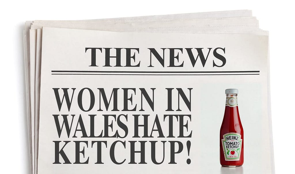 Sensationalist Content Ideas - Women in Wales Hate Ketchup
