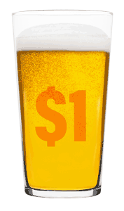 How much beer does $1 get you?