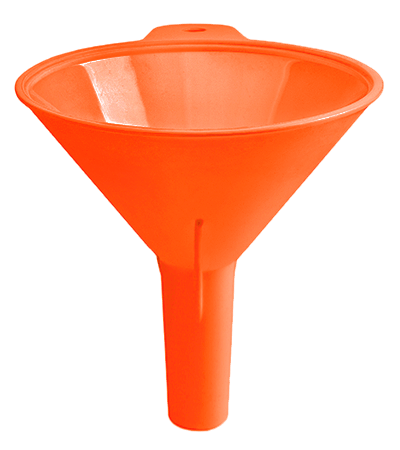 An orange funnel