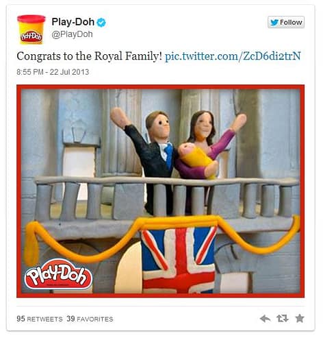 Play Doh Royal Baby tweets
