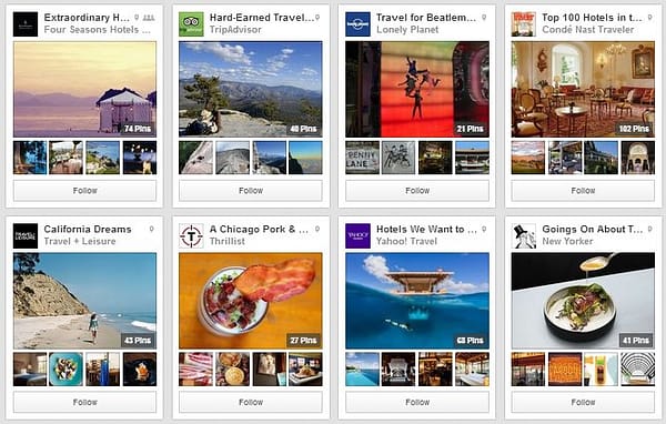 Some of the travel businesses using place pins