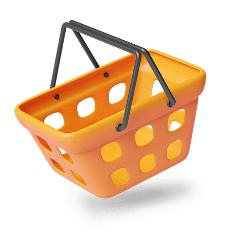 Orange shopping basket